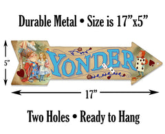 Epoxy ink aluminum sign alice in wonderland