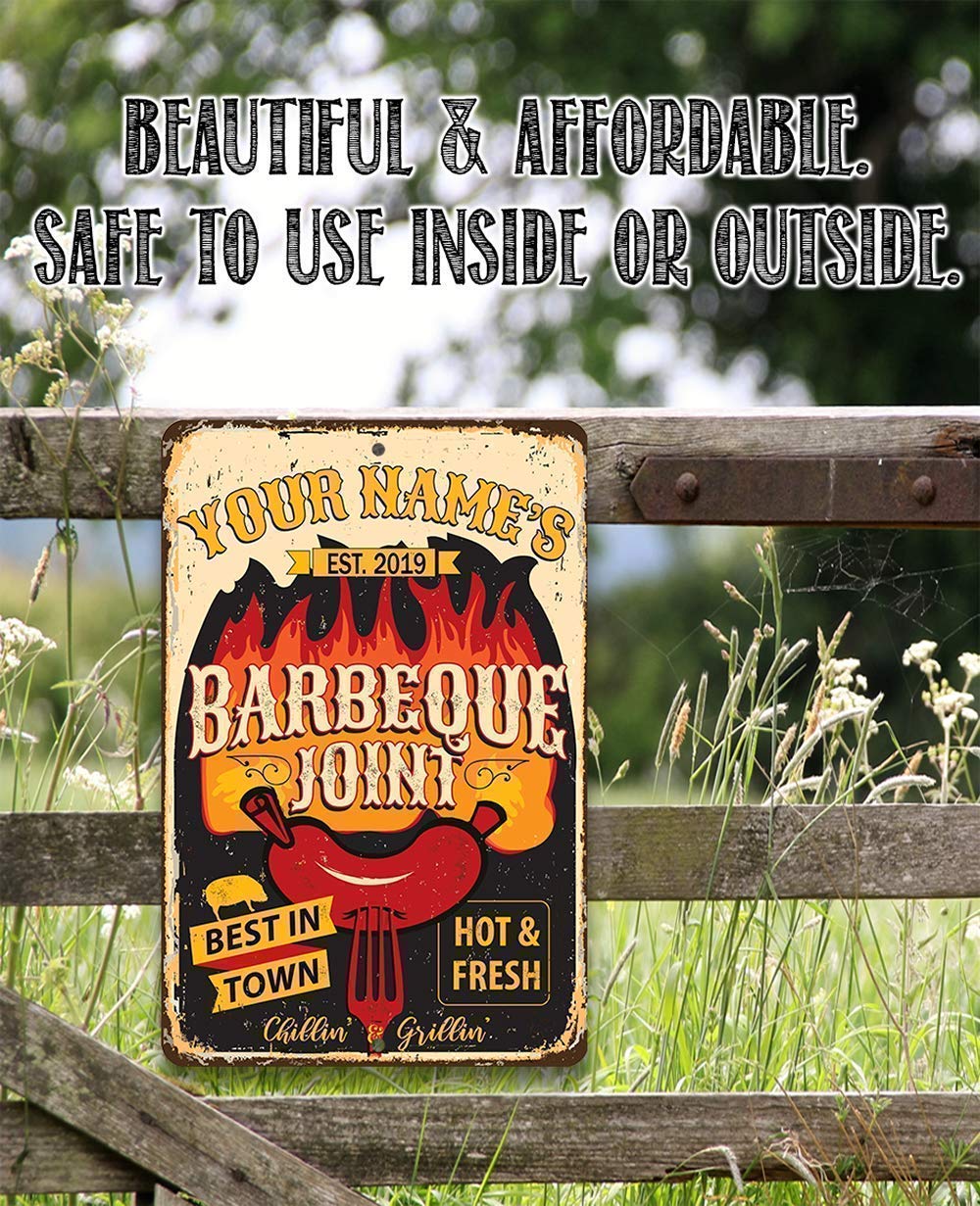 Epoxy ink printed grill sign suitable for barbeque decor