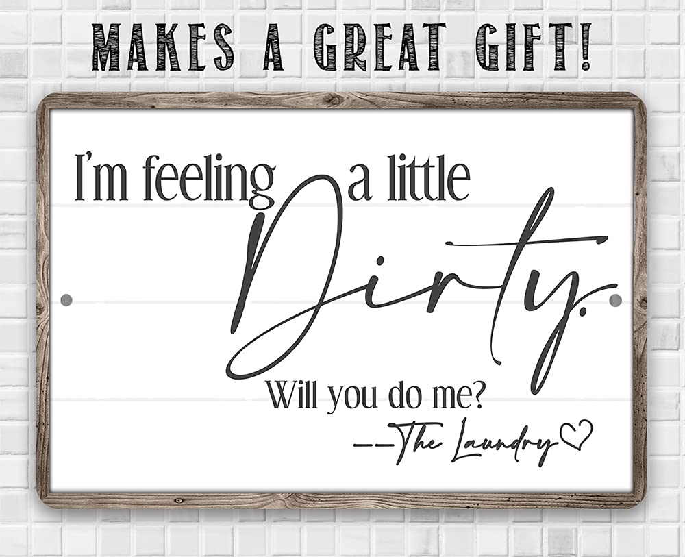 Durable metal sign for laundry decor indoor outdoor