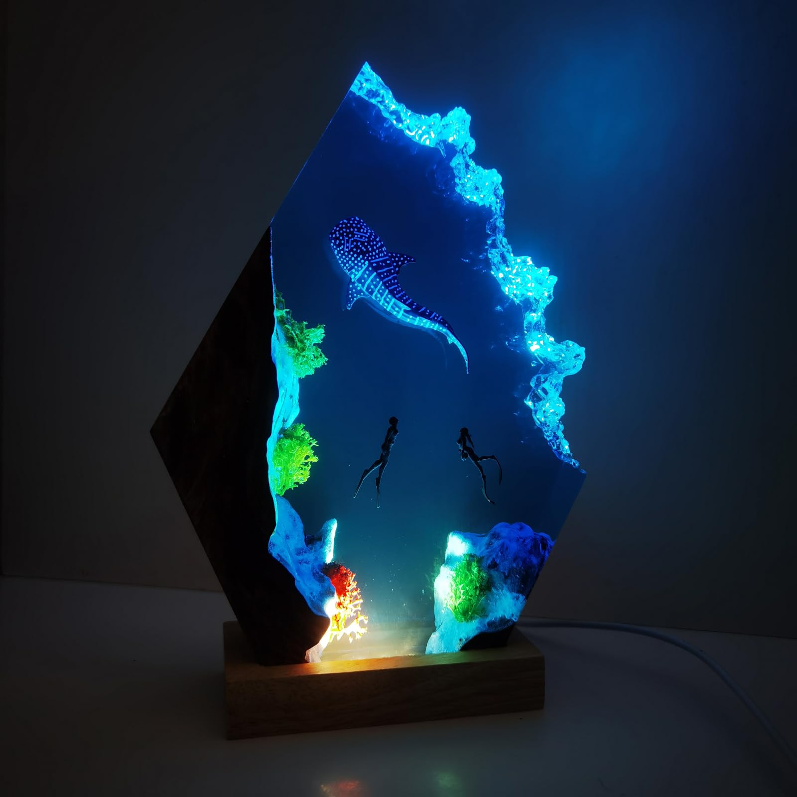Epoxy resin night light for home decor