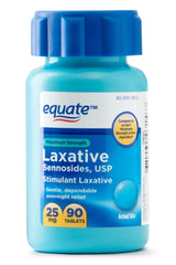 Equate Maximum Strength Laxative 90 count bottle