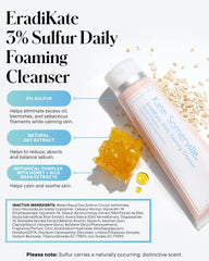 EradiKate sulfur acne cleanser for acne prone skin