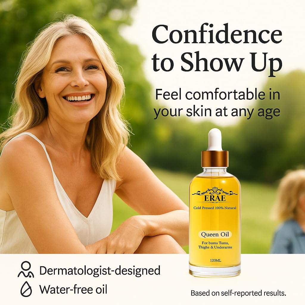 Erae Queen Oil for arms thighs tummy under arms usage