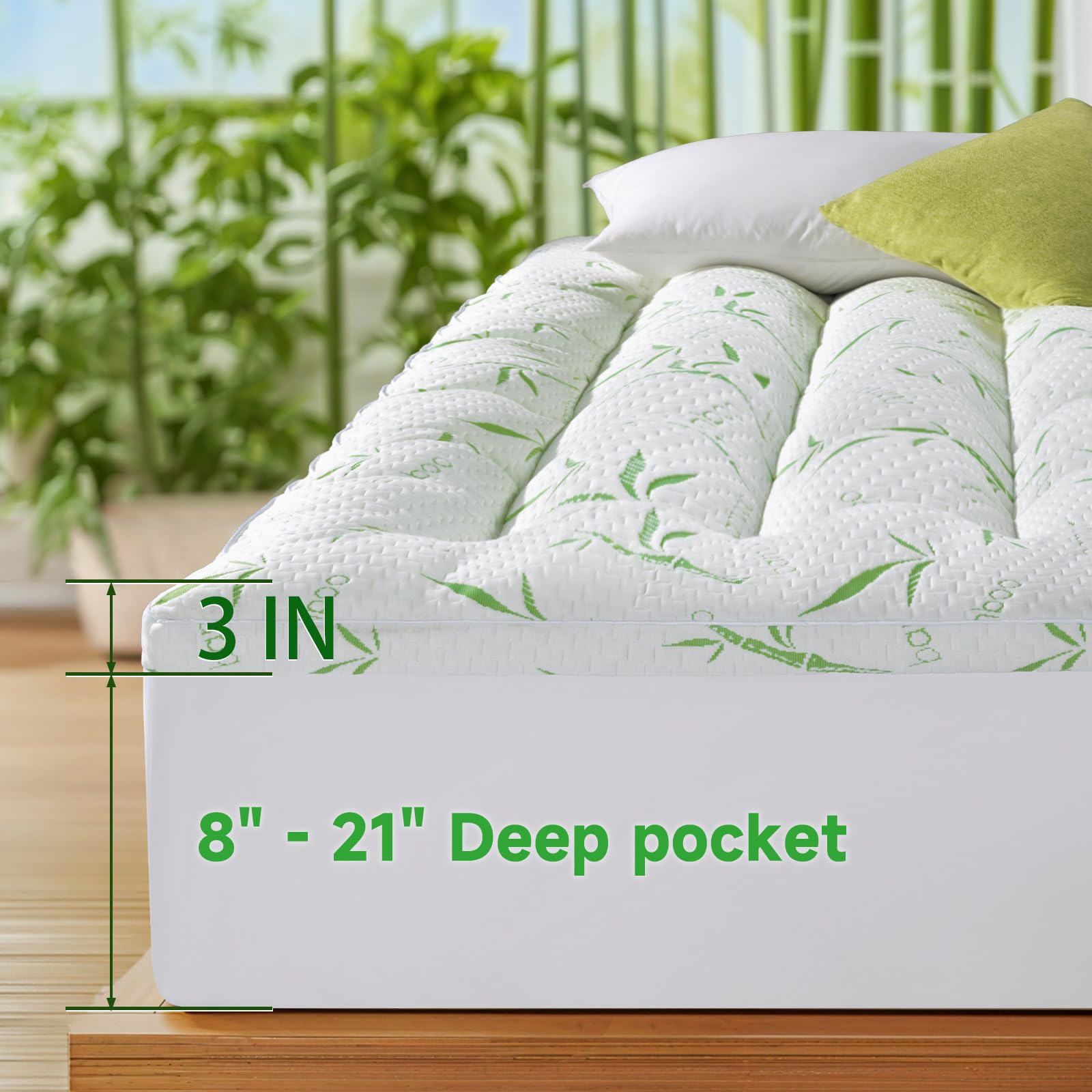twin xl 39x80 topper with deep pocket label