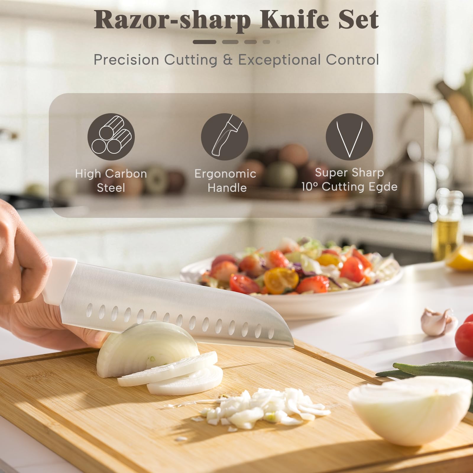 Dishwasher safe for easy cleanup Astercook knives