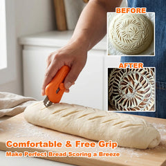 Included scoring pattern booklet for loaf designs