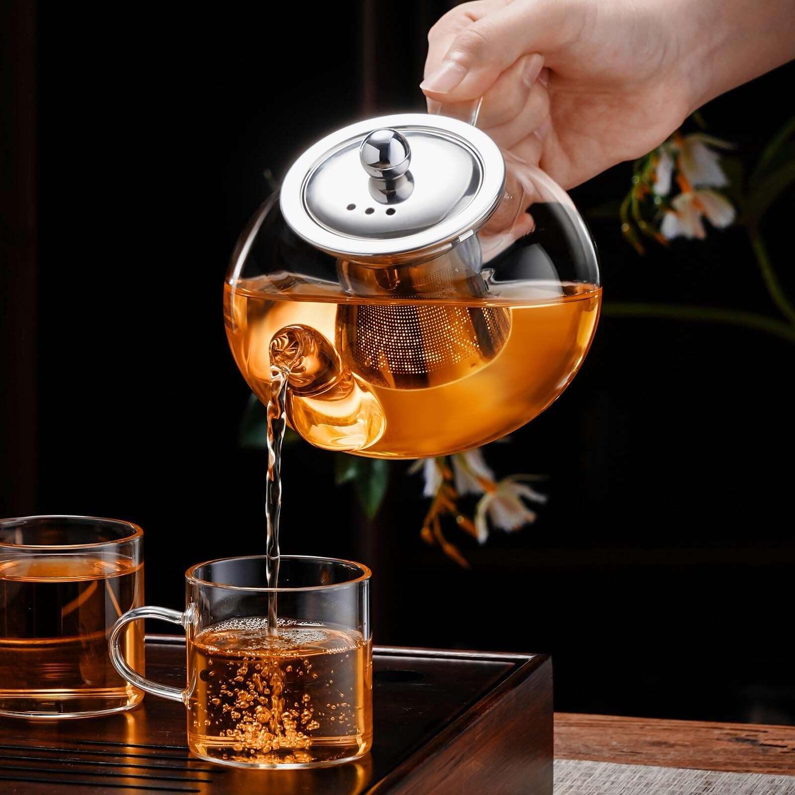 Versatile teapot for tea coffee or herbal infusions in daily use
