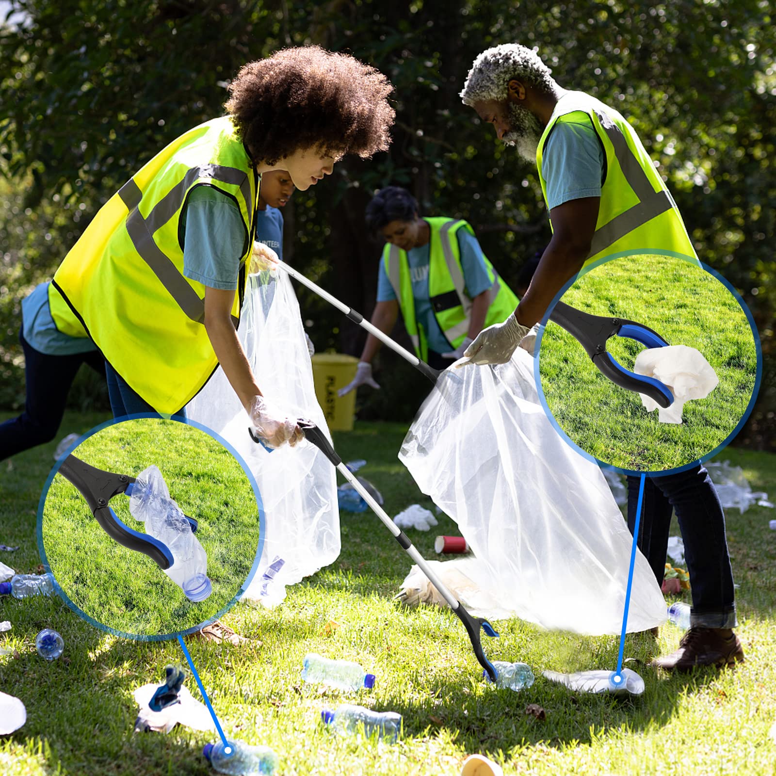 litter pick up grab tool set packaging
