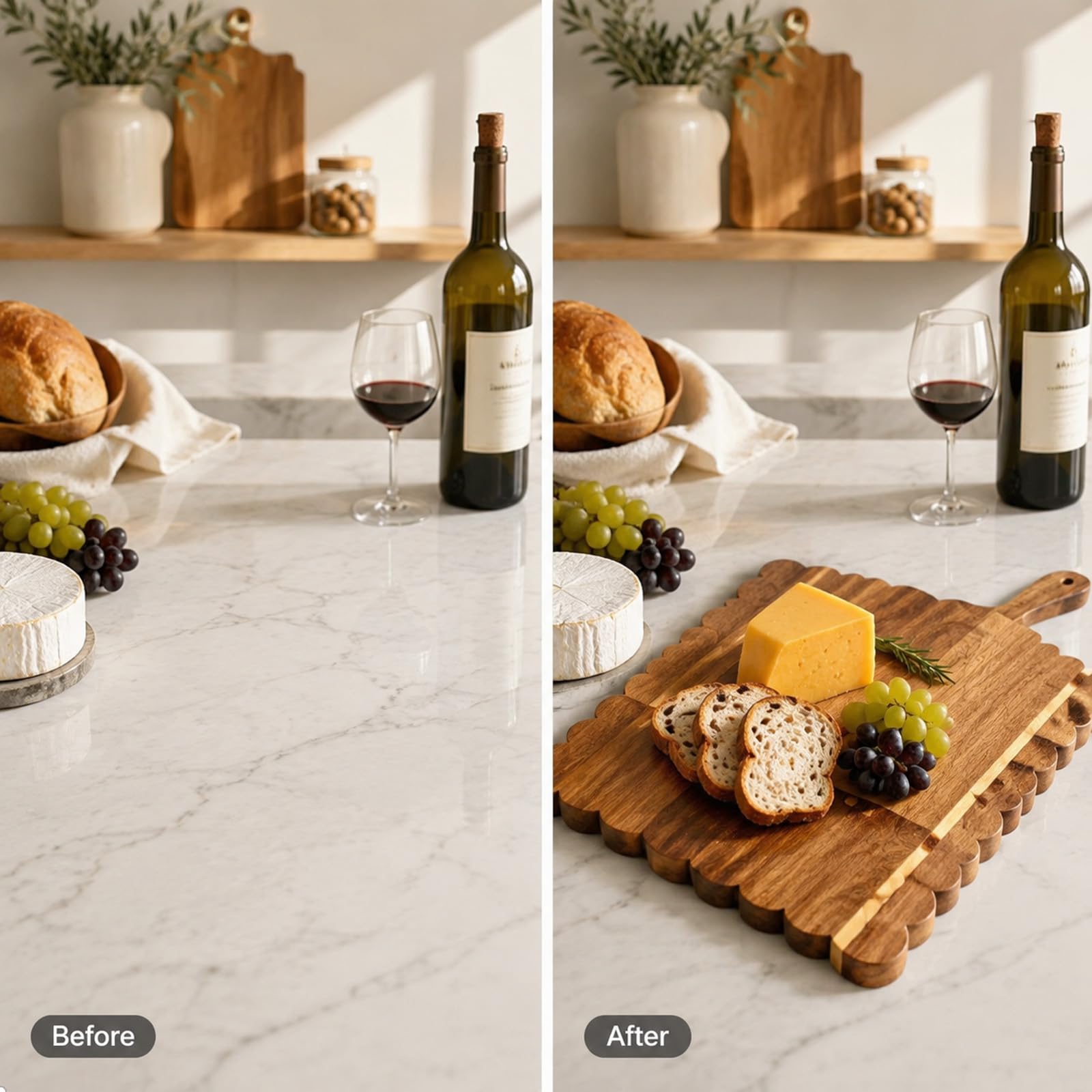 Portable cutting board with hanging hole for picnics and parties