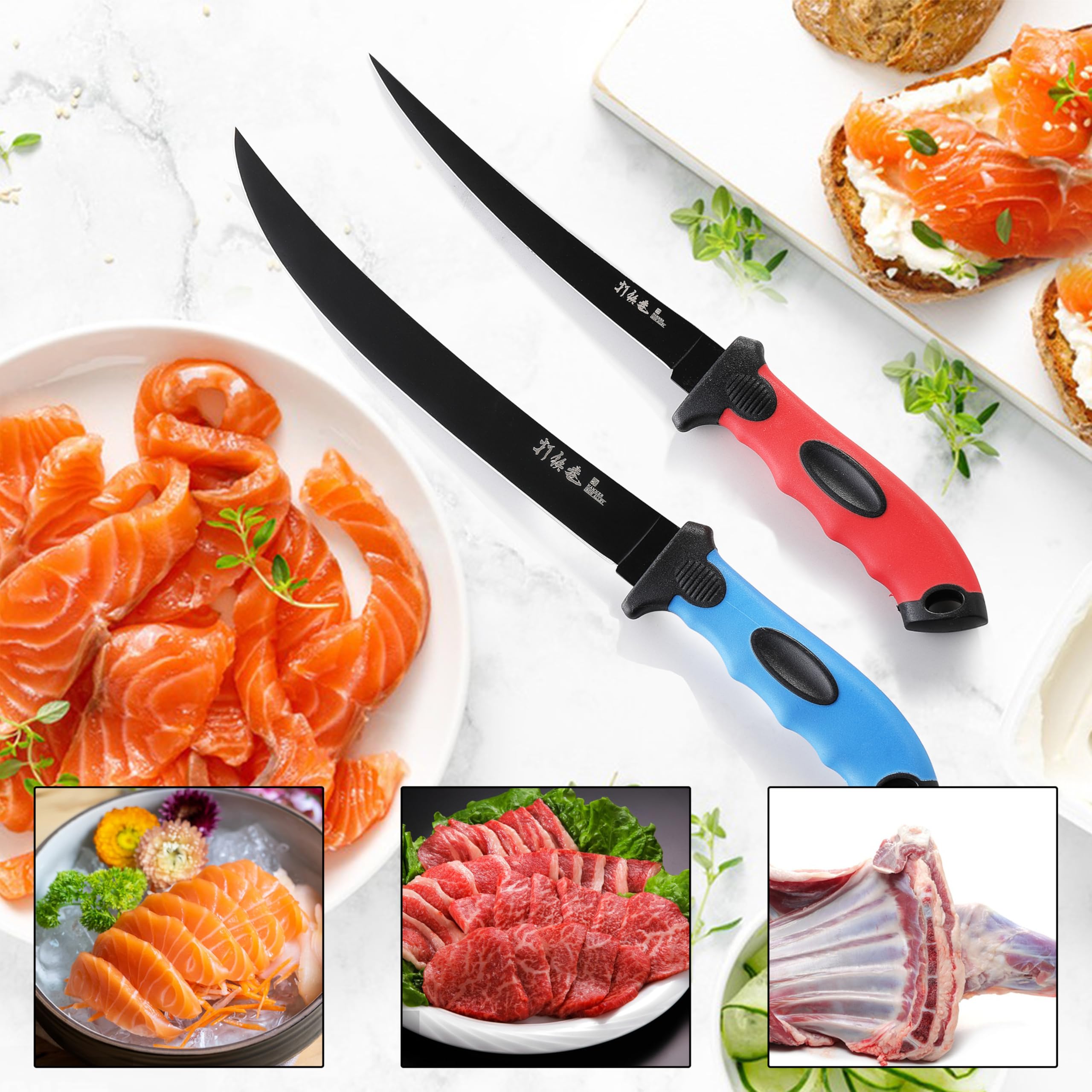 Premium stainless steel blades for filleting
