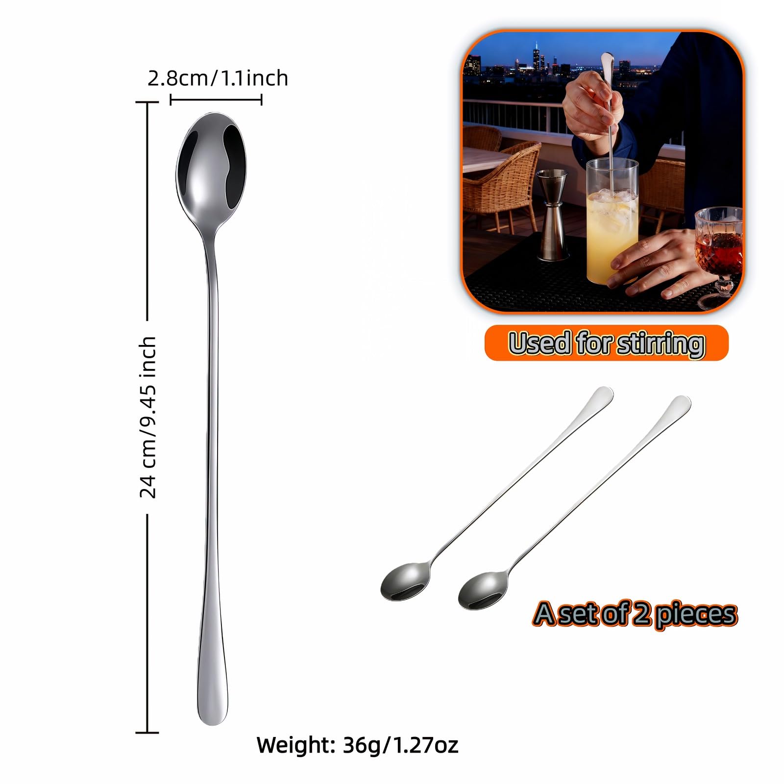 Ergonomic thick-handle spoon with non-slip grip