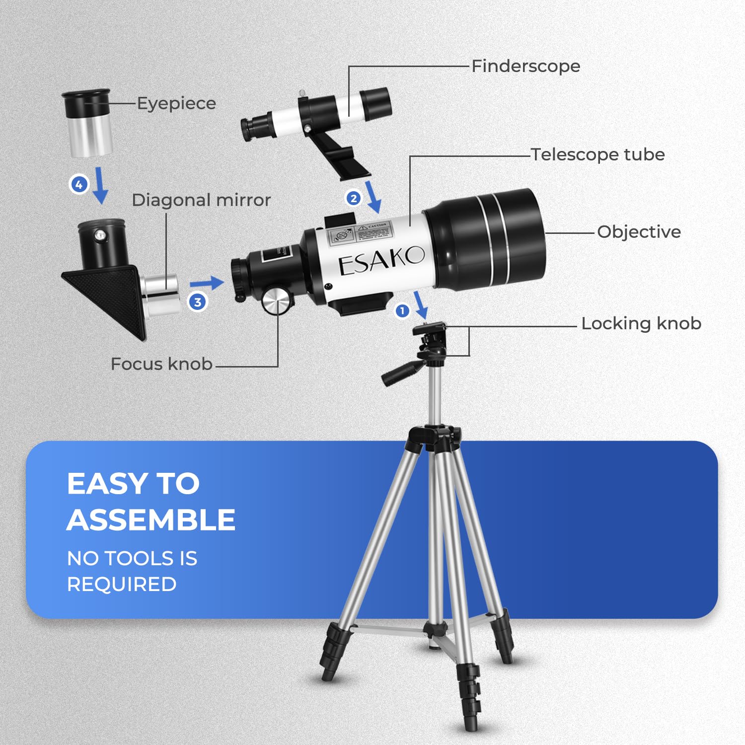 Christmas gift ESAKO telescope with easy setup