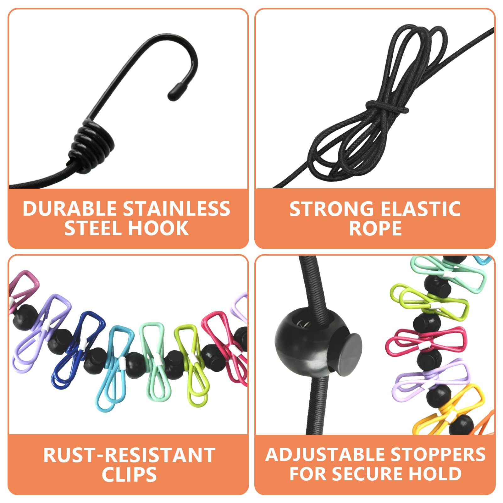 Rubber coated magnets protecting cruise cabin walls with Esoes clothesline
