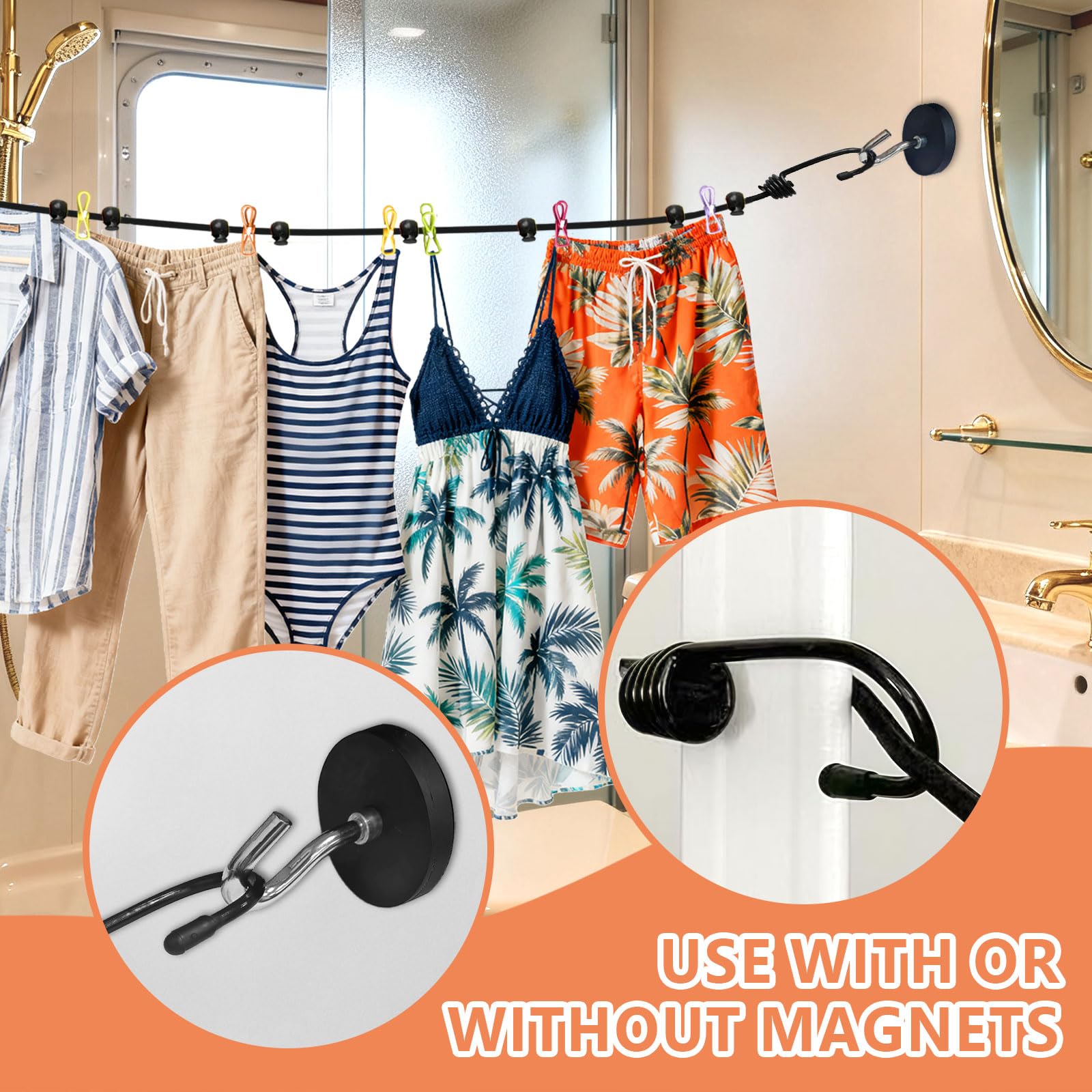 Esoes clothesline dries wet garments quickly