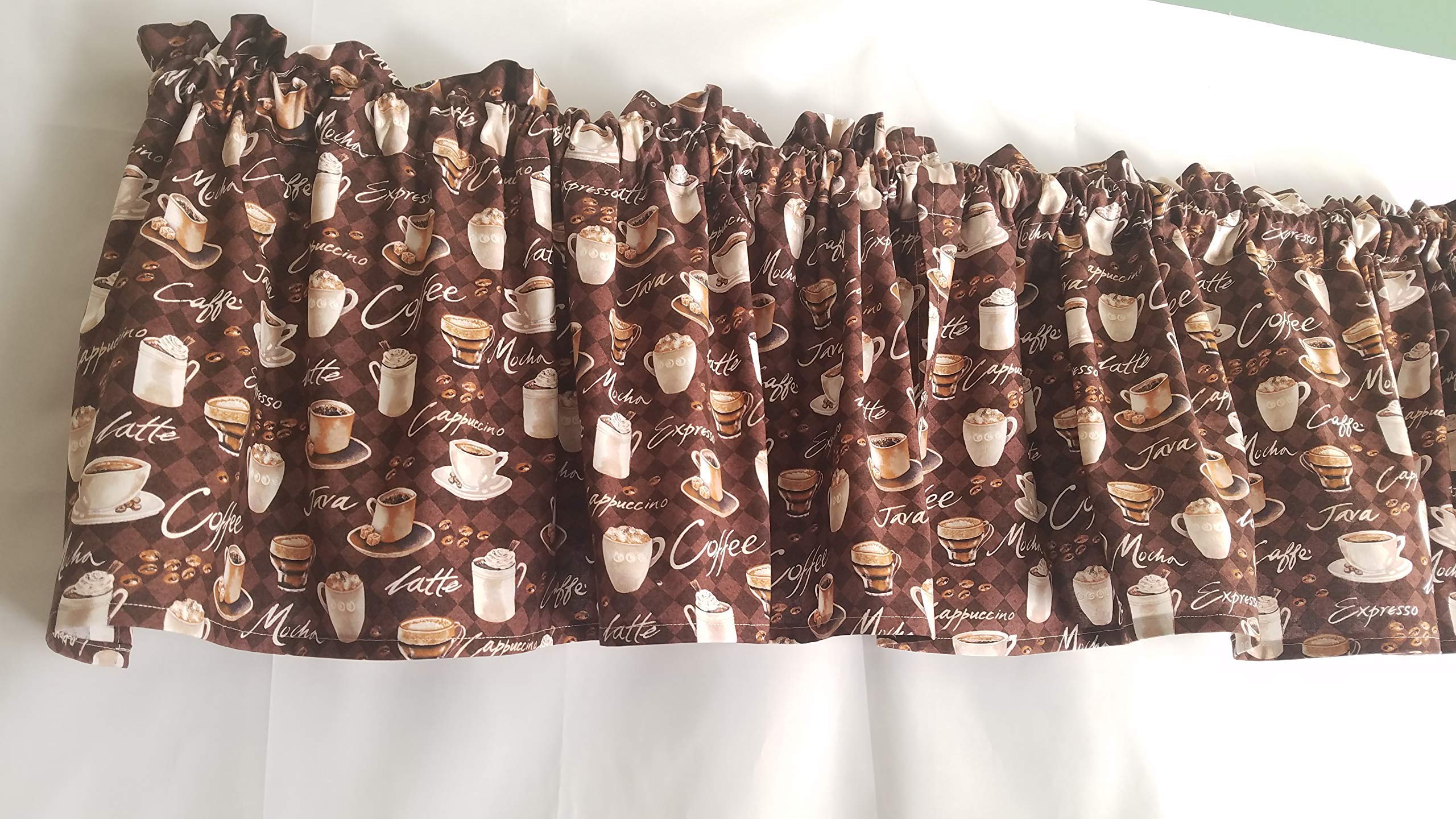 Espresso Latte Java Cappuccino Mocha Curtain fabric print
