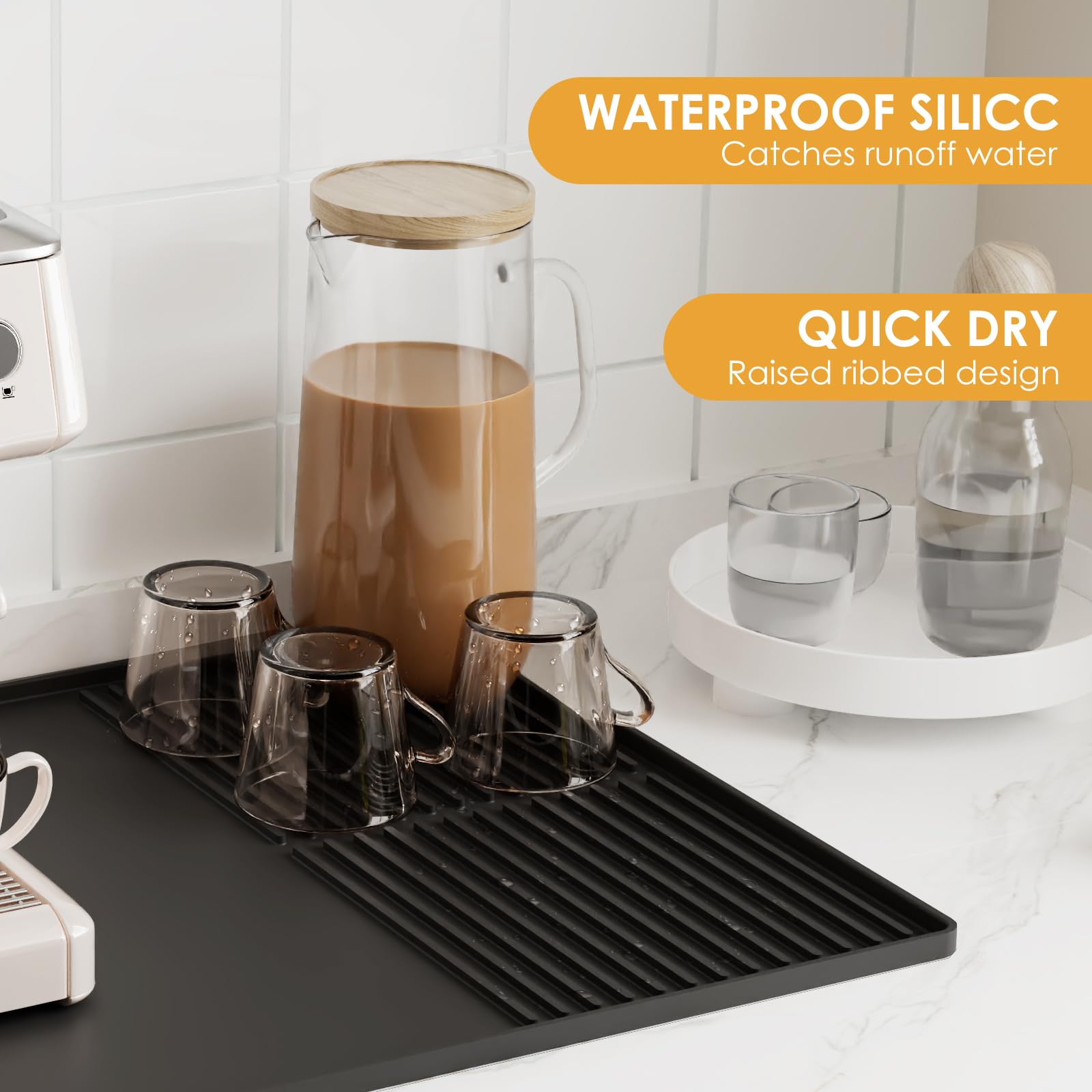 Multi-scenario silicone mat for kitchen and bar use