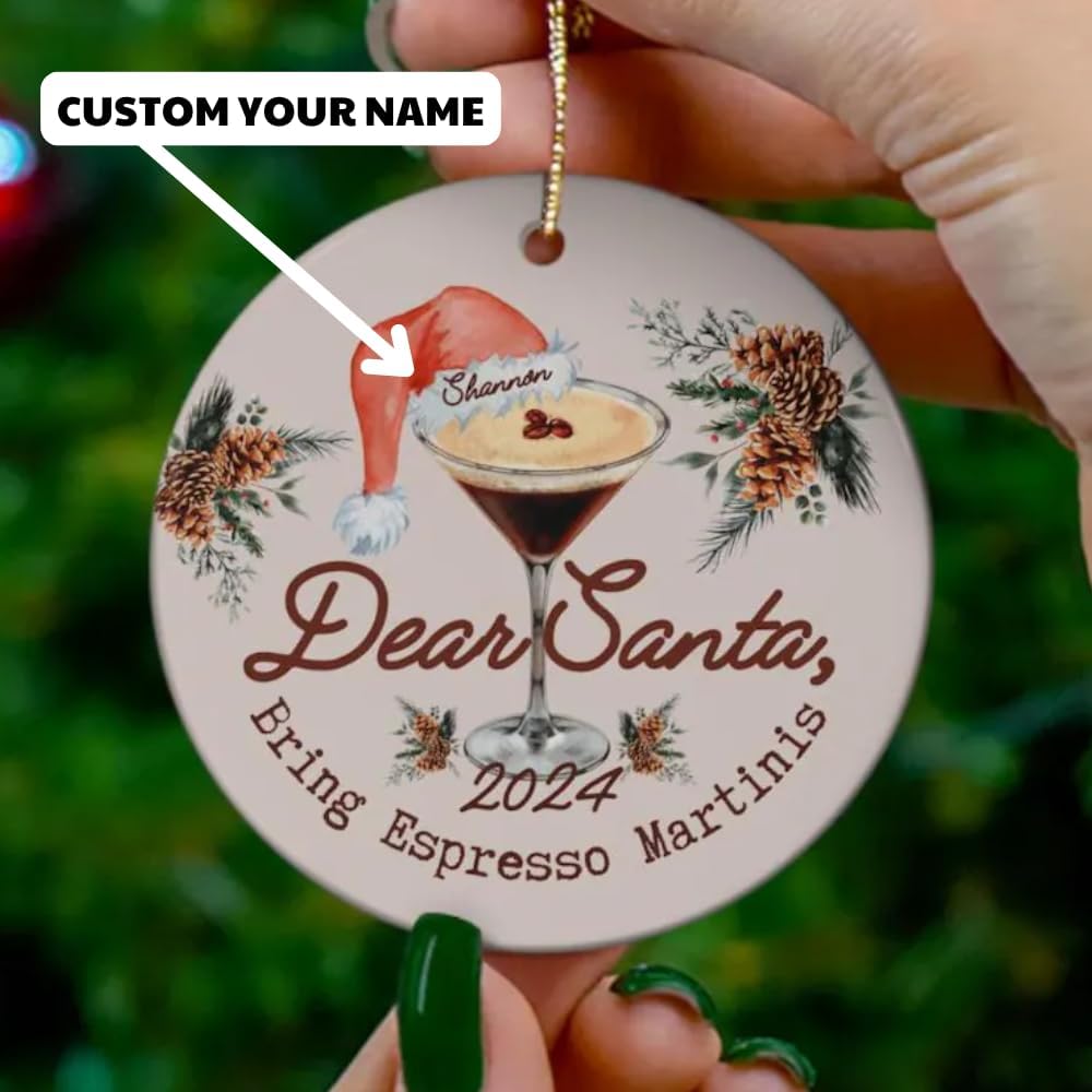 Espresso Martininis Ornament for cocktail lovers Christmas decor