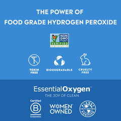Food grade hydrogen peroxide packaging Essential Oxygen 32 oz
