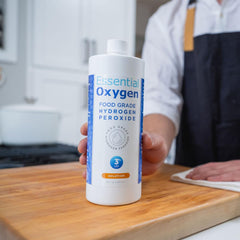 Essential Oxygen hydrogen peroxide 32 ounce bottle label