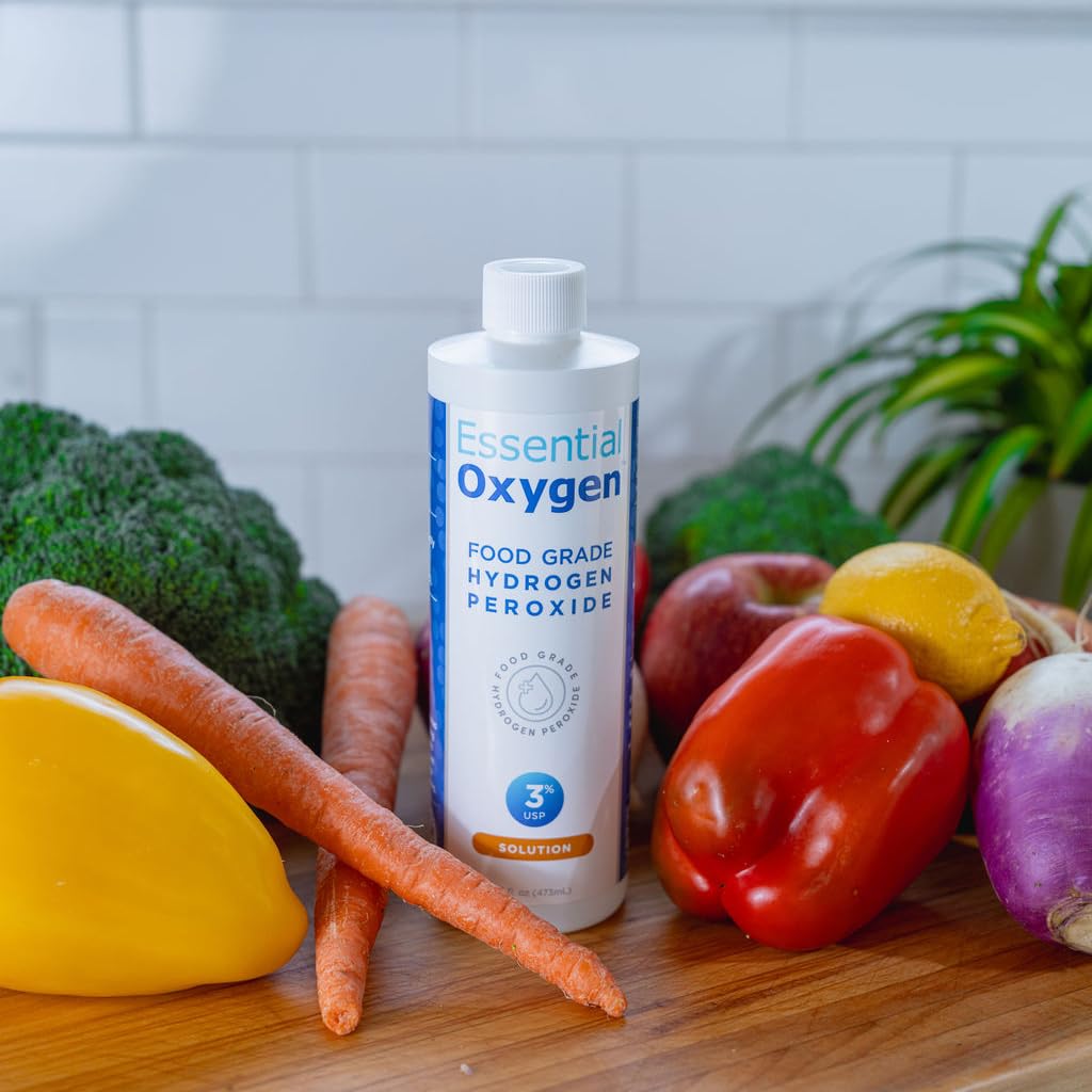 Hydrogen peroxide for first aid and household surfaces Essential Oxygen