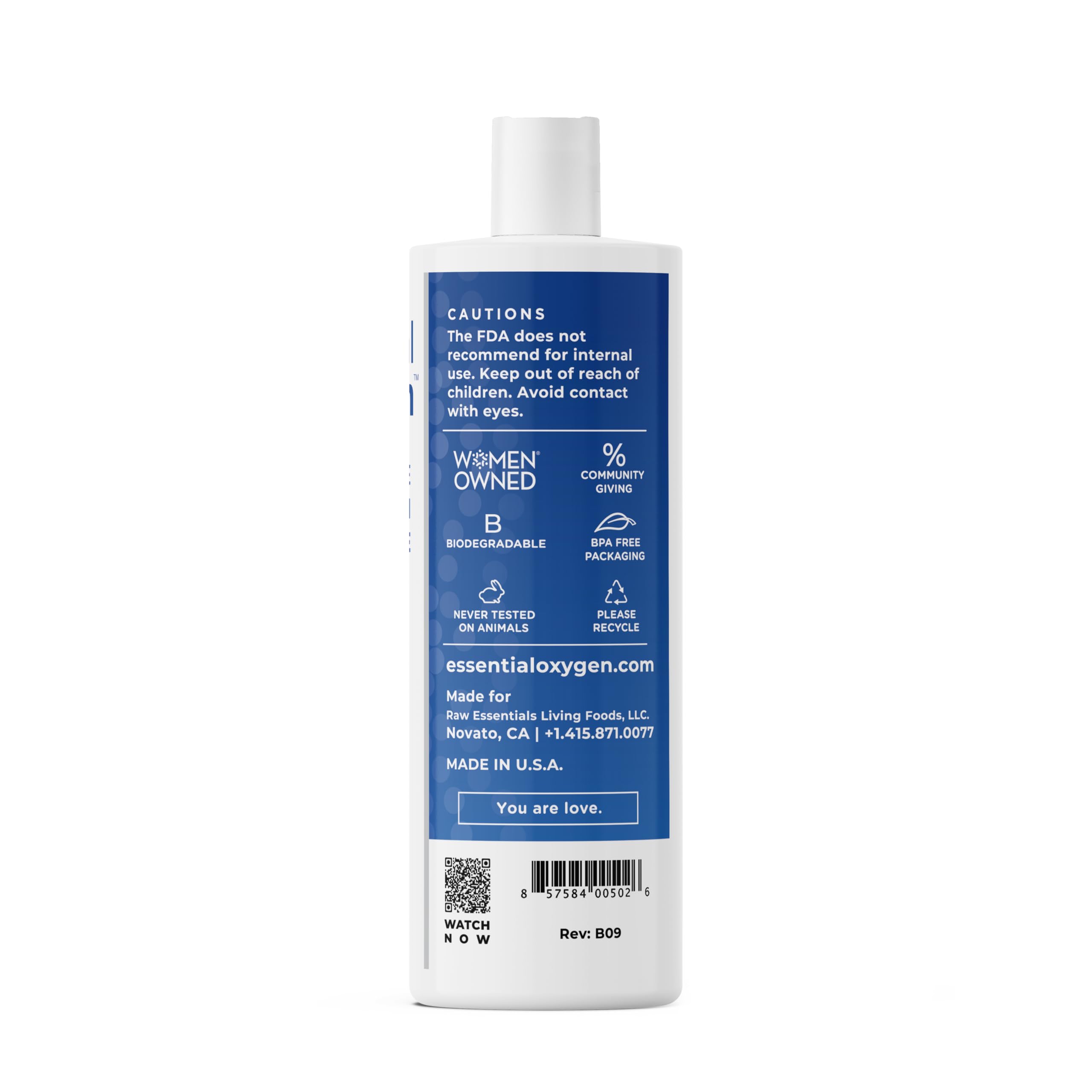 Planet positive environmental hydrogen peroxide packaging by Essential Oxygen