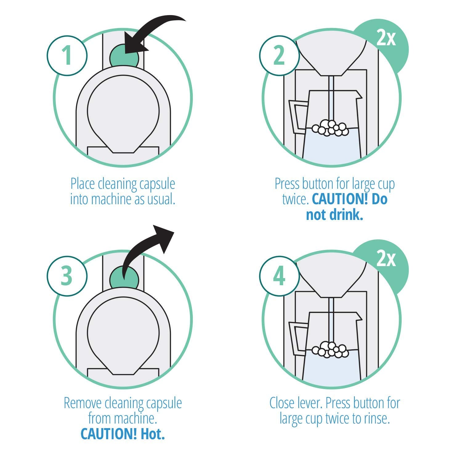 Lattissima U and Gran Maestria compatible cleaning pods alt text