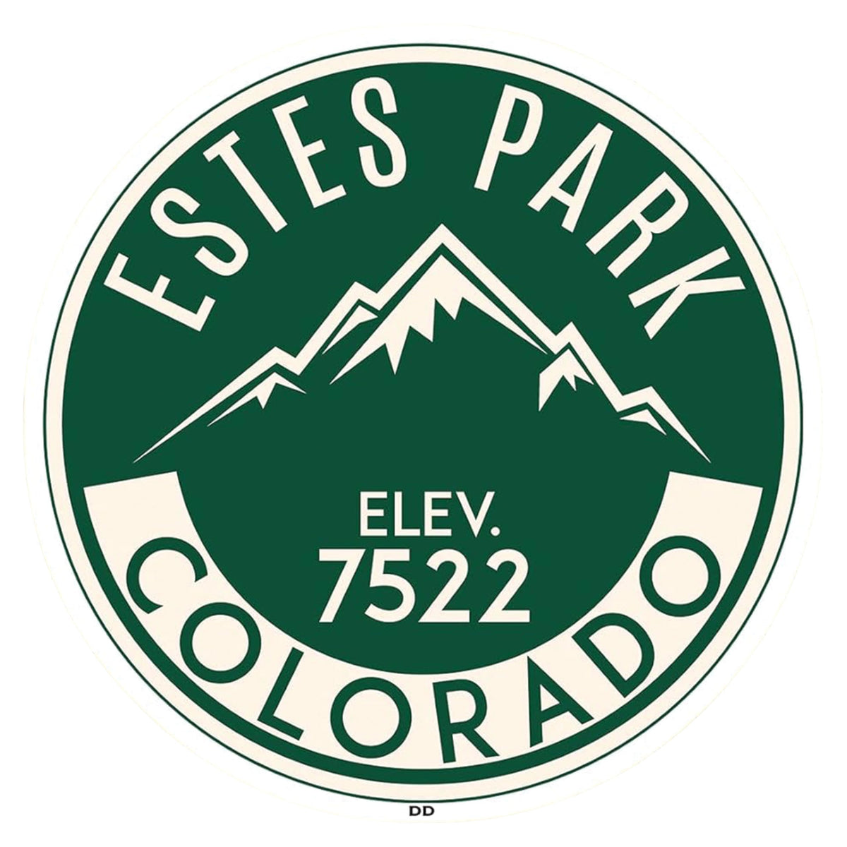 Estes Park Colorado vinyl decal sticker for laptops and flat surfaces