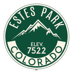 Estes Park Colorado vinyl decal sticker for laptops and flat surfaces