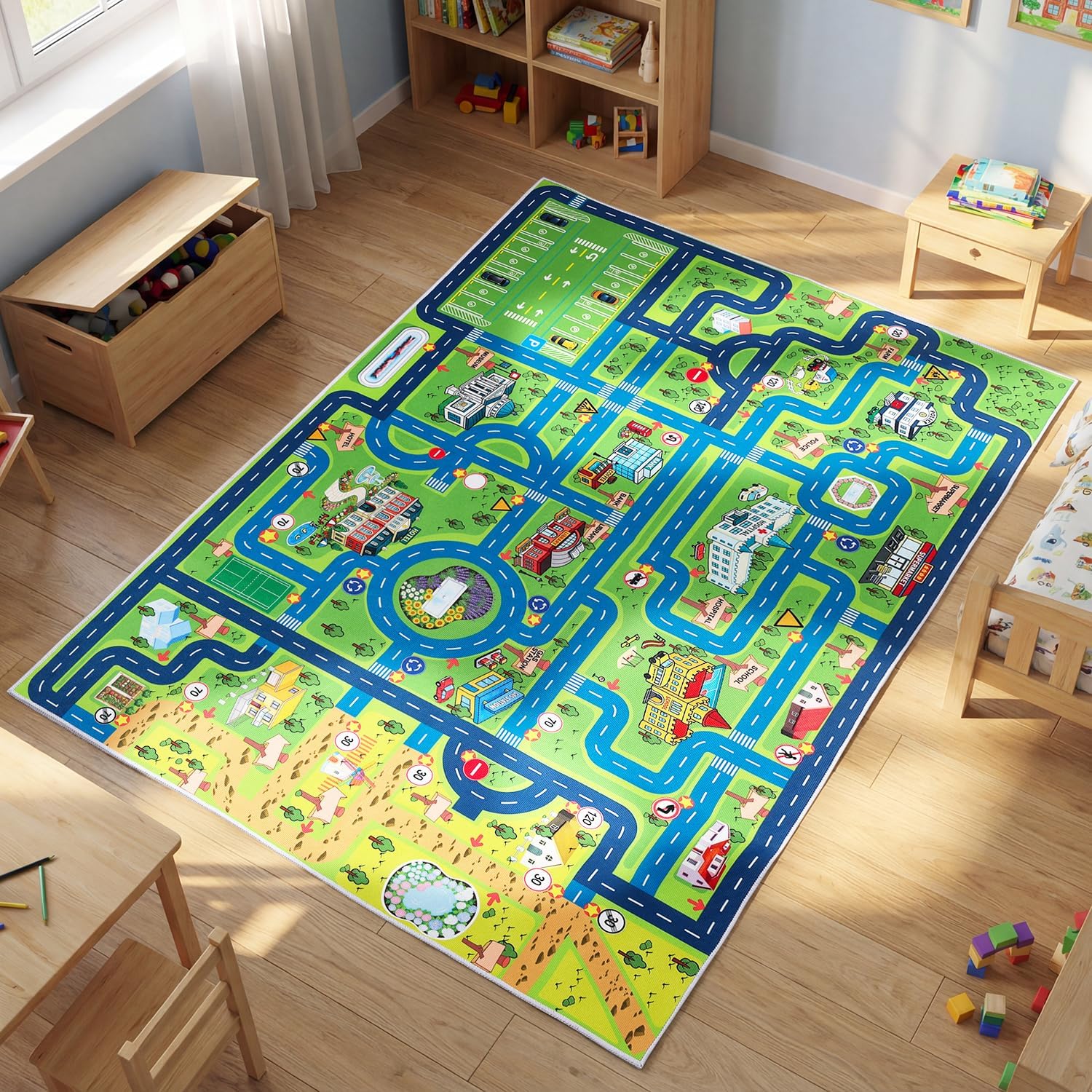 Esup 4x6 kids rug suitable for bedroom or playroom