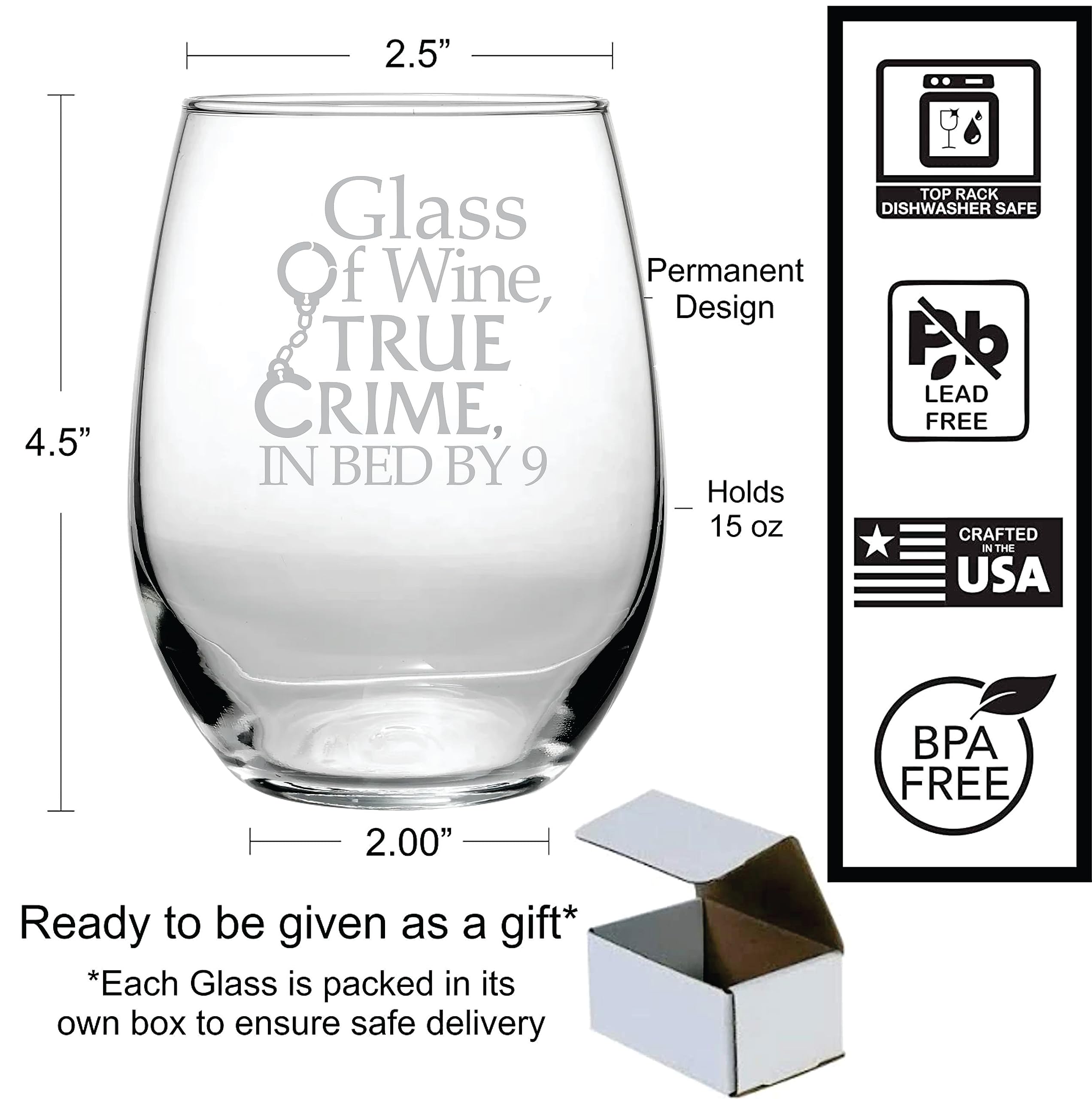 Etchpress detective theme wine glass etched text view