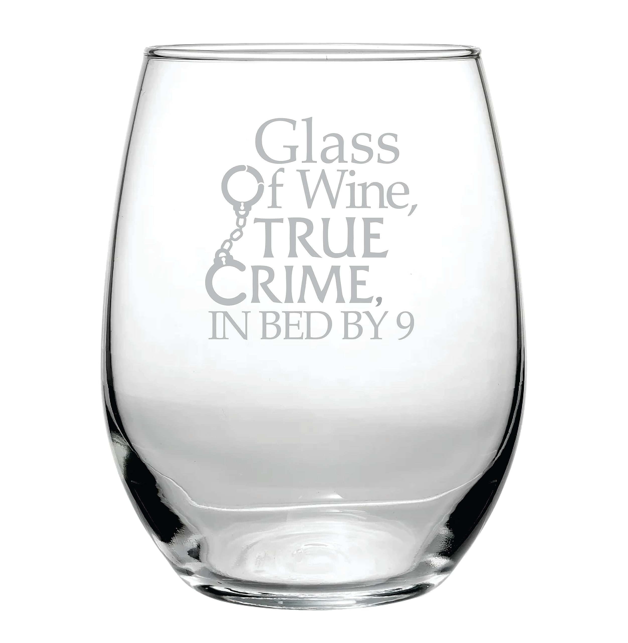 Etchpress glass of wine true crime in bed by 9 15 oz close up