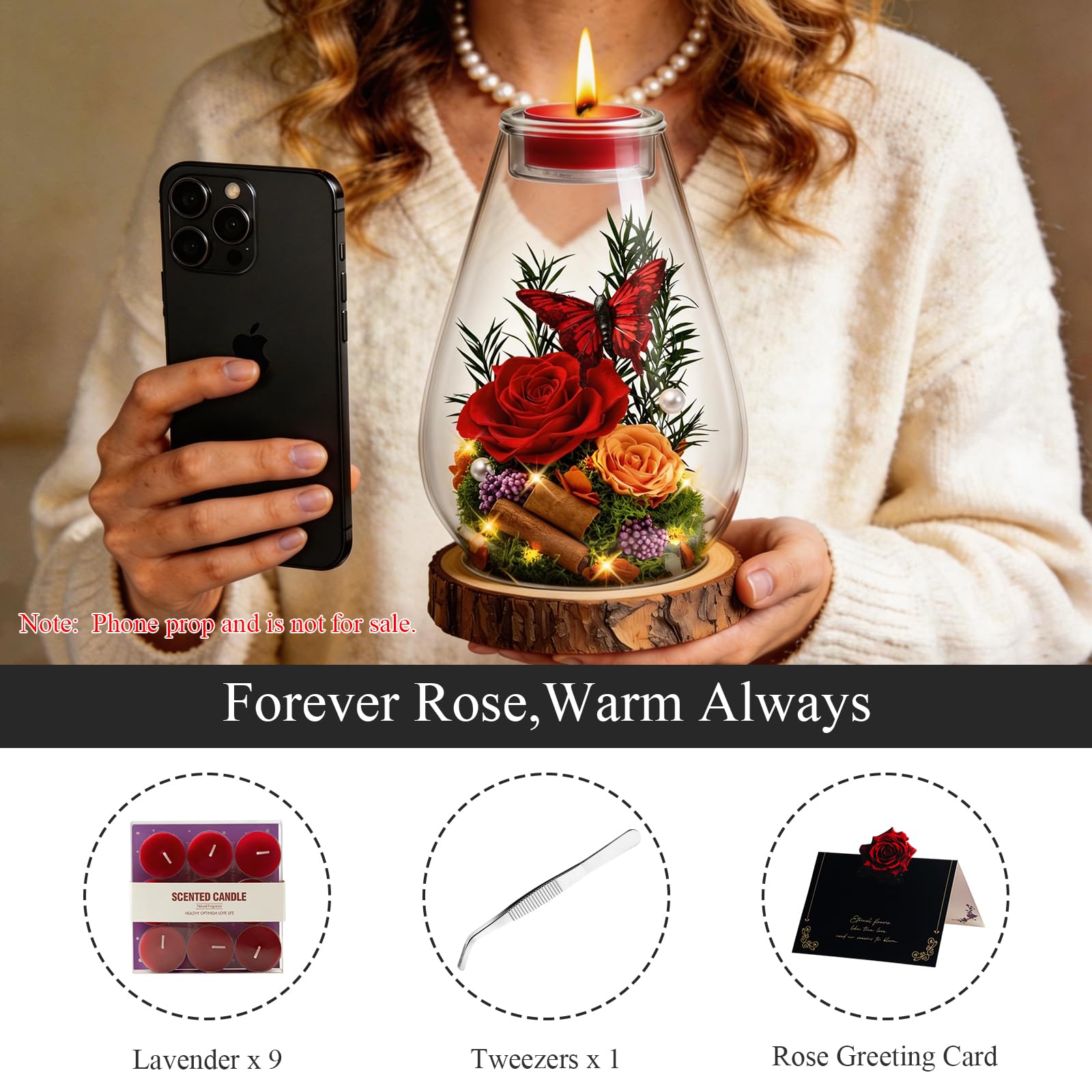 Eternal love preserved rose gift concept