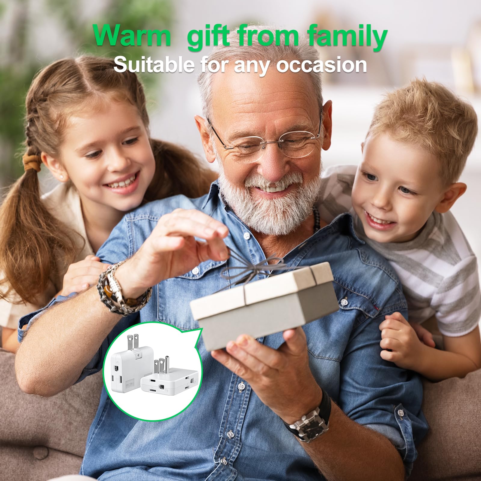 Portable rotating outlet expander for travel and home