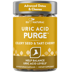 Eu Natural Purge Uric Acid Flush bottle label close up