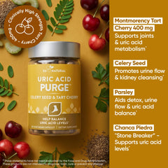 Close up of Purge Uric Acid Flush capsules