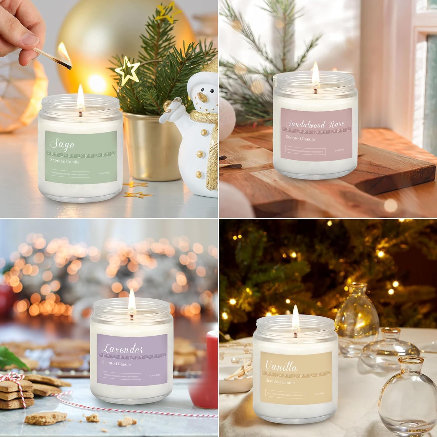 Eucalyptus Mint candle from Scented Candles Gift Set for Women 6-Pack