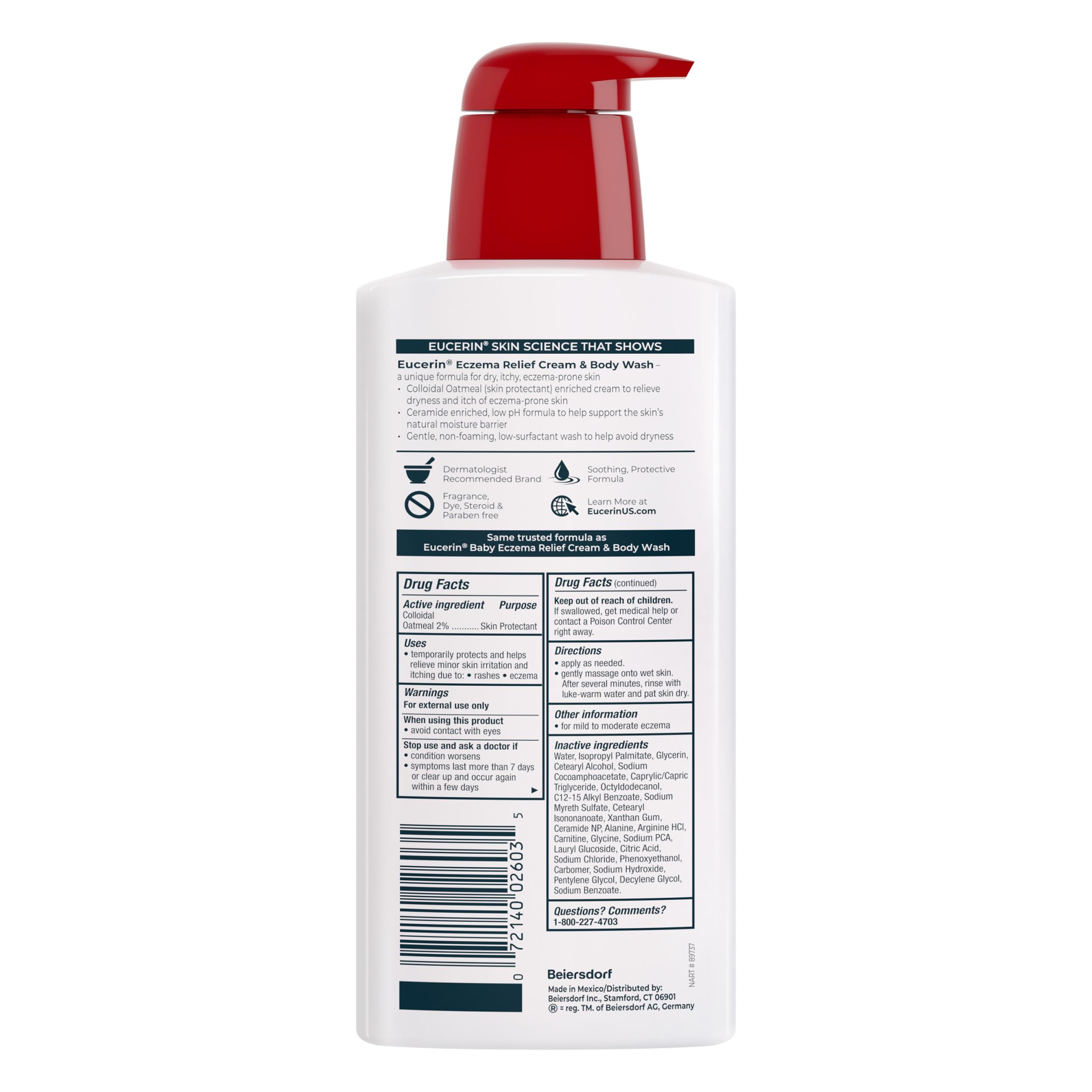 Eucerin Paraben free eczema care