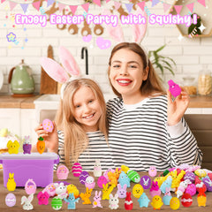 Individually wrapped Easter squishies for plastic egg fillers