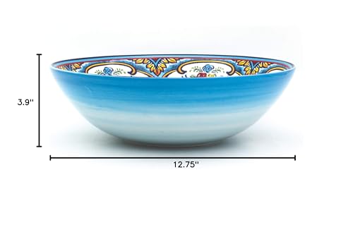 12.75 x 12.75 x 3.9 inch dimensions Zanzibar bowl