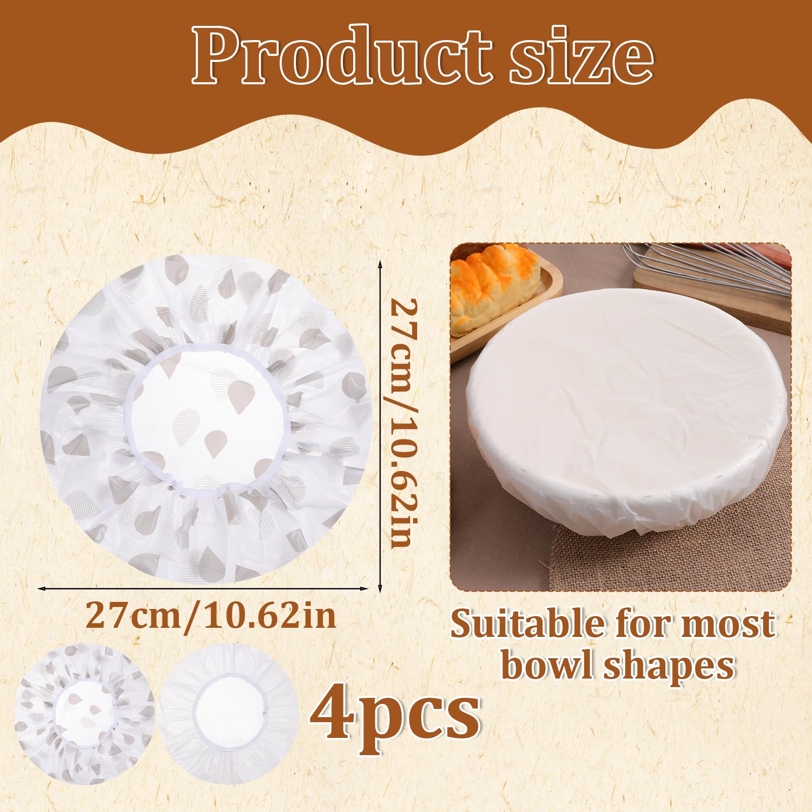 EVA material bowl covers 27 cm diameter for proofing