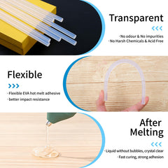 Clear EVA hot melt glue sticks for crafts