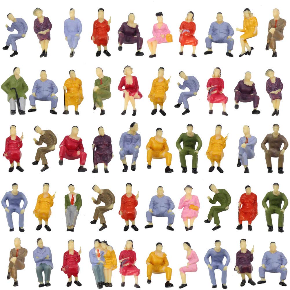 evemodel P4302 seated figures 50pcs for model train layout