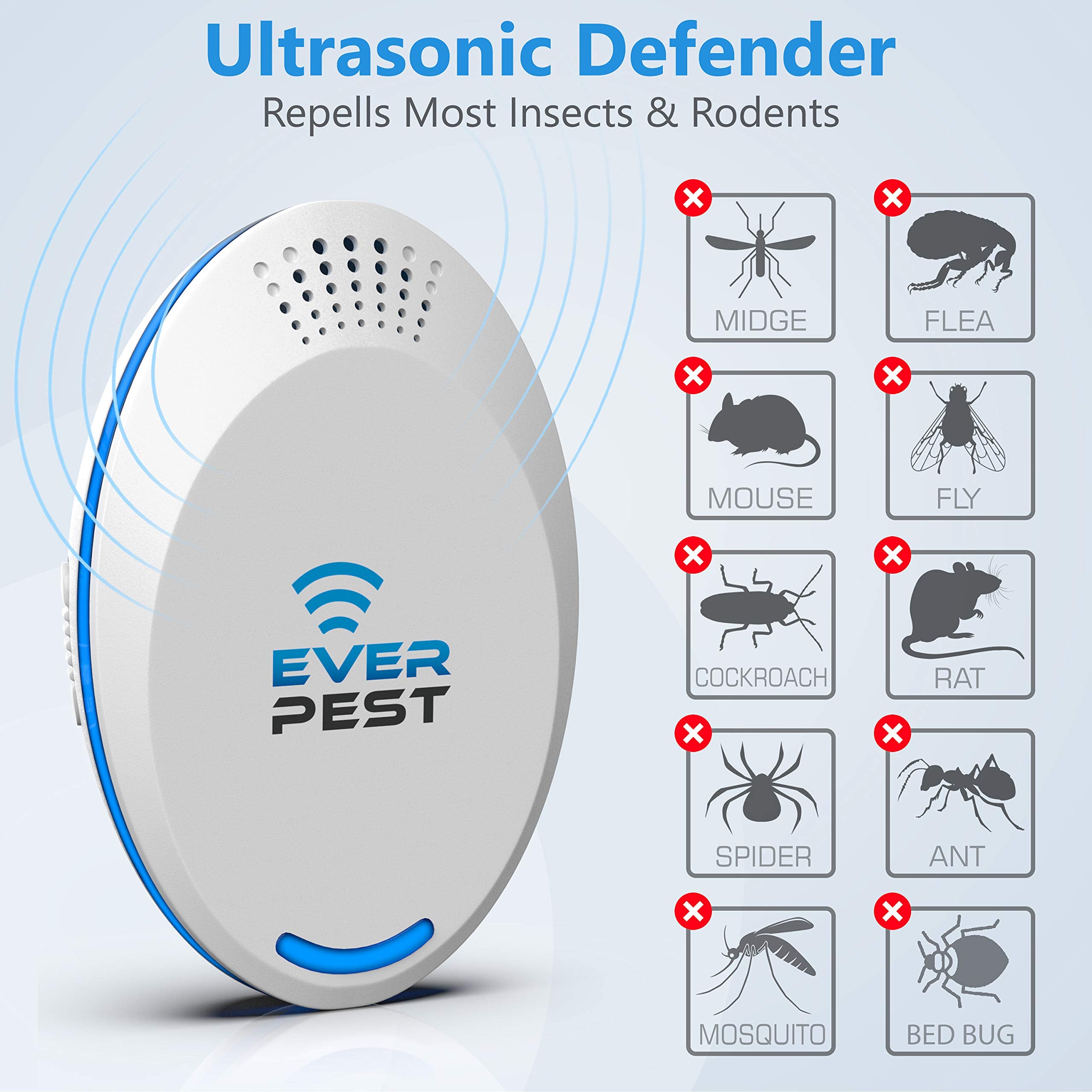 Ever Pest Ultrasonic Pest Repeller 2-pack packaging image