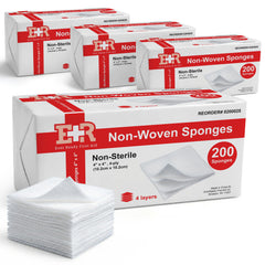 Ever Ready First Aid Non-Woven Sponges packaging showing 800 count four-pack