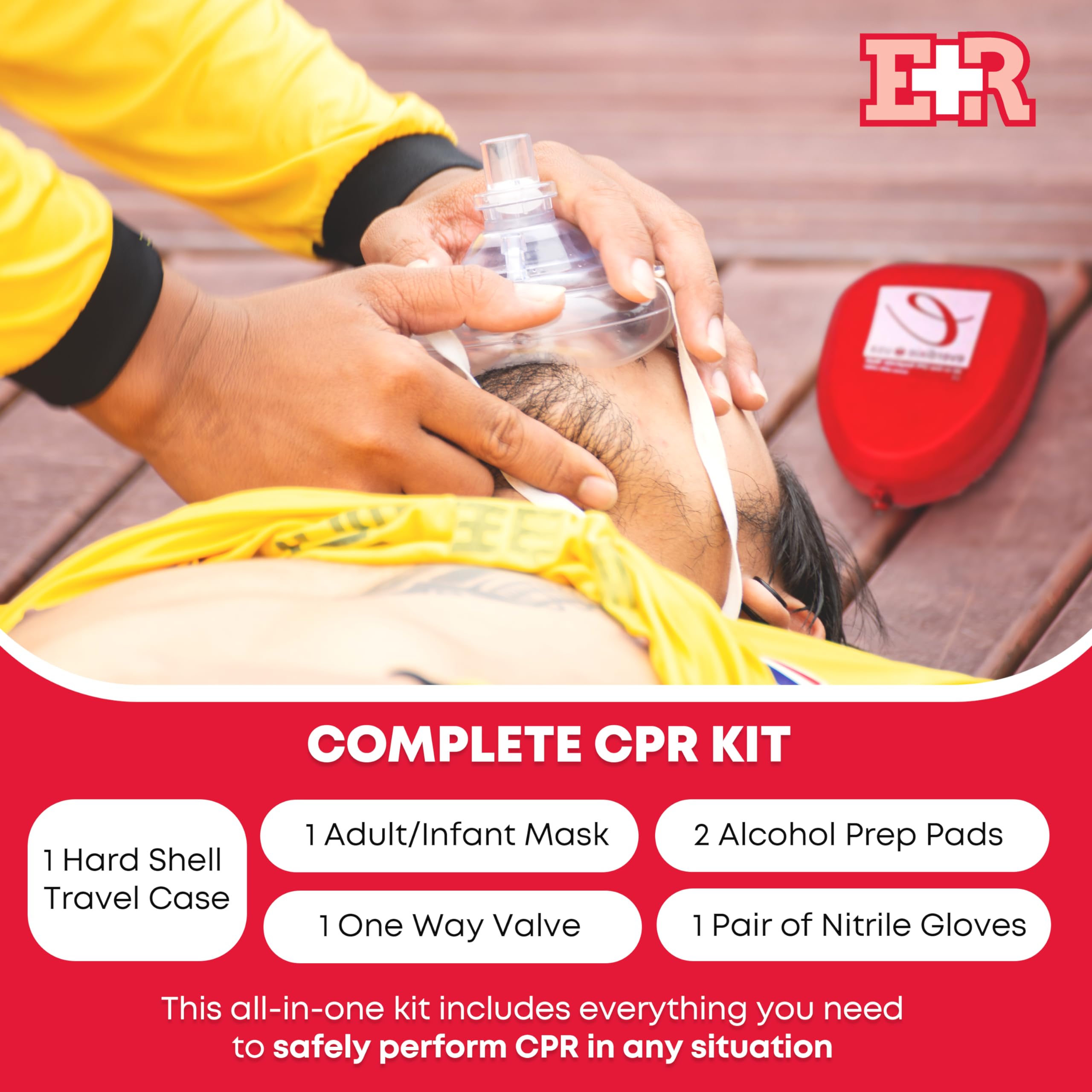Pocket resuscitator for adult and child CPR