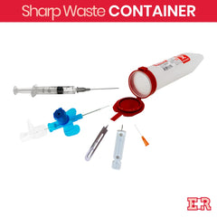 Portable sharps disposal container 1.25 x 6 inches suitable for EMS