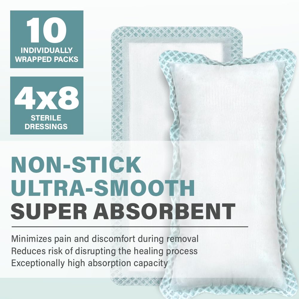 EVERLIT nonstick soft gauze pad 4x8
