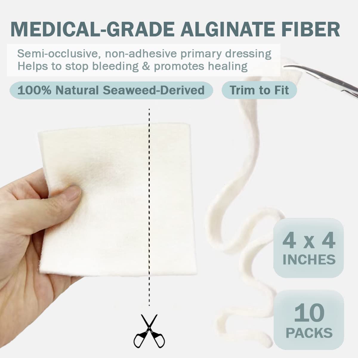 Non-woven non-adhesive alginate dressing