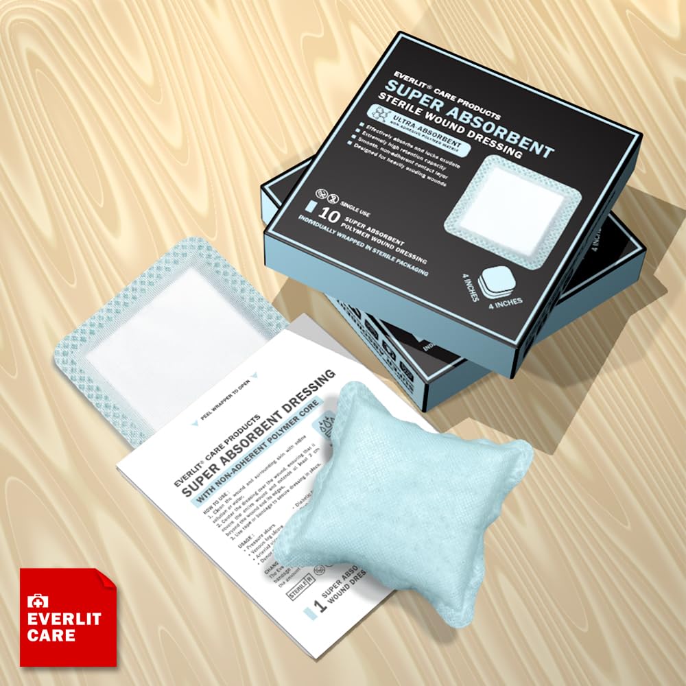 Pack of 10 Everlit wound care dressings for heavy exudate wounds