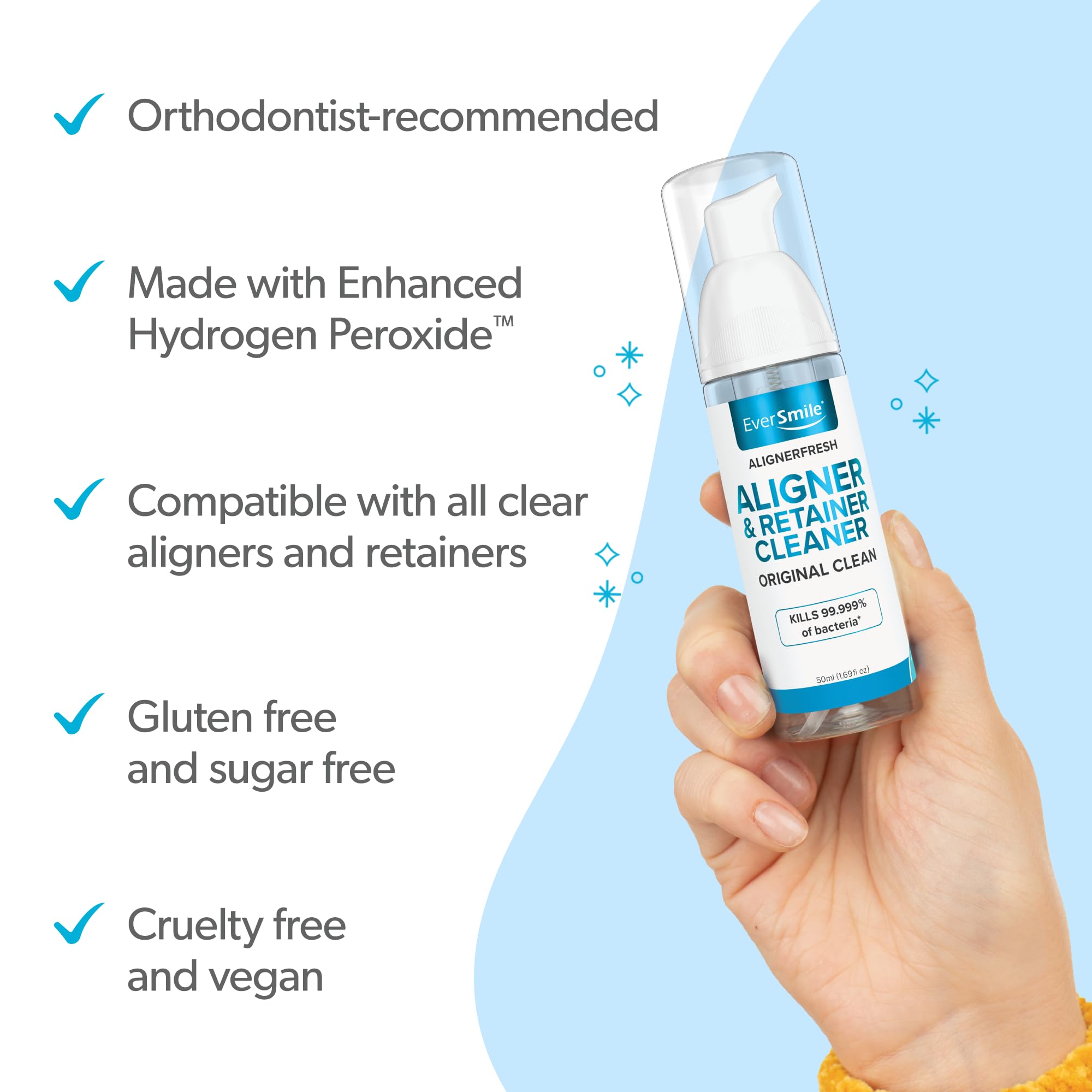 Original Clean Foam for aligners and retainers in 50ml pack